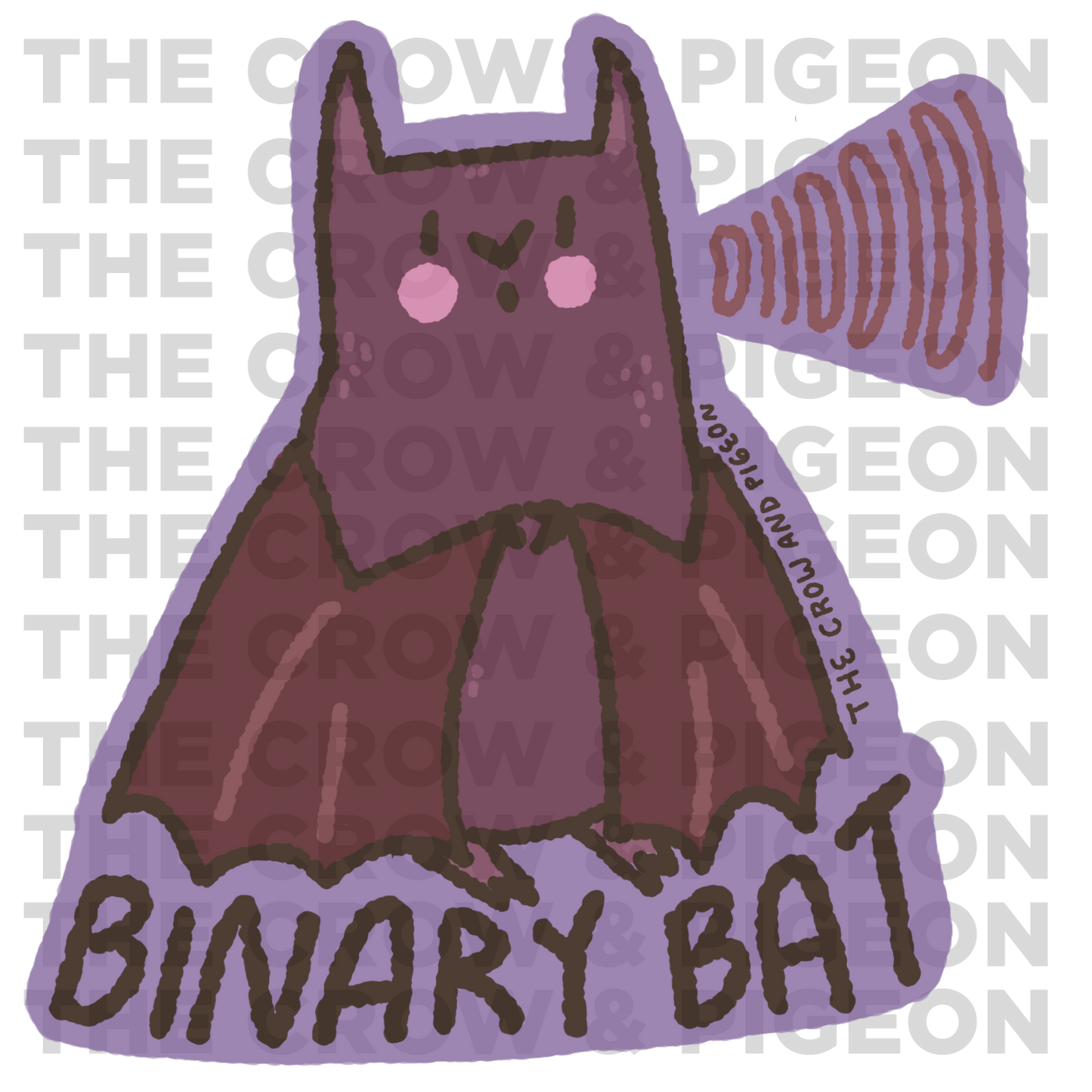 Binary Bat Sticker