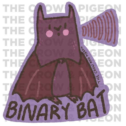 Binary Bat Sticker